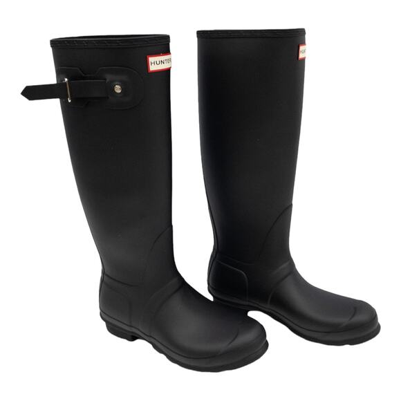 Authentic Hunter Original Tall Matte Black Rain Boots 9 Women's - Picture 3 of 12